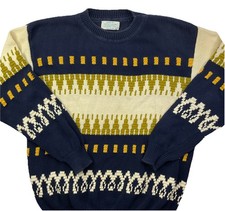 Vintage United Colors Of Benetton Sweater Men Sz M Knit Crew Pullover Colorblock