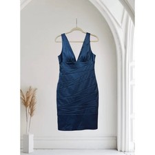 NW Collection Bisou Bisou Blue Party Cocktail Dress Size Small