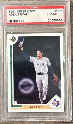 1991 UPPER DECK #345 NOLAN RYAN PSA 10