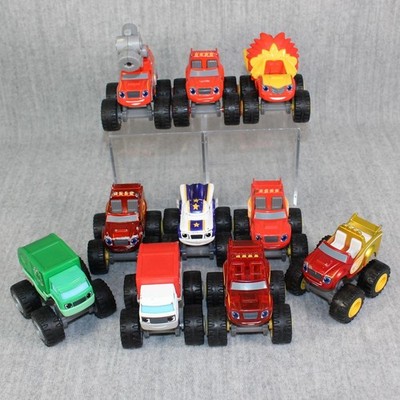 BLAZE and The Monster Machines Mattel Die-Cast 10x Racer Car Trucks 2014 Toy Lot