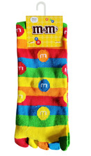 M M's Novelty Adults Size 9-11 Knee High Striped Multicolor Toe Socks - NWT