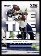 2022 Panini Score Tyler Lockett #TL-TL Seattle Seahawks Toe the Line Insert NFL