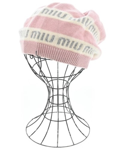 Miu Miu Knit Caps/Beanies PinkxWhiteetc. M 2200674606012