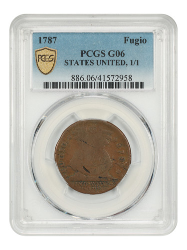 1787 Fugio Cent PCGS Good 06 (States United, 1/1) - Colonials