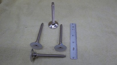 (4) Decorite Swivel, Leveling, Feet, Glides, 3/8-16 x 3'' Stem, Plastic Base, Z
