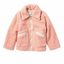 Urban Republic Girls Soft Faux Shearling Jacket In Pink Size 10-12 MSRP 85