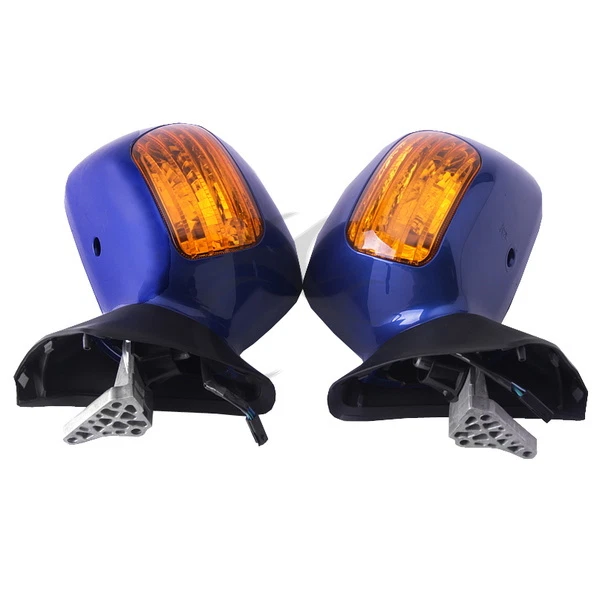 Blue Left Right Side Rear View Mirror Signal Fit For Honda Goldwing GL1800 01-17