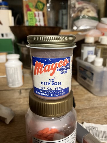 Mayco Underglaze 2oz. 12 Deep Rose. New but Old