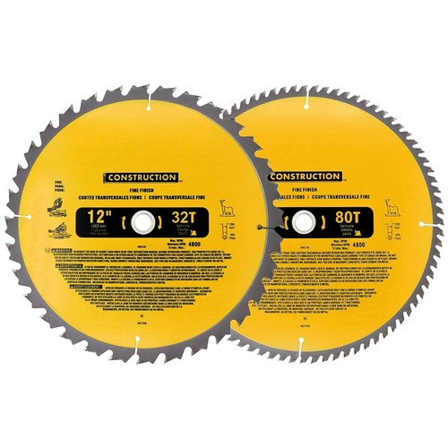 Professional Woodworking 12in Miter Saw Blades - Tungsten Carbide Quality Set - Picture 3 of 9