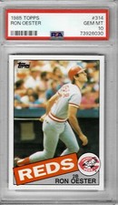 1985 Topps #314 Ron OESTER - PSA 10+++ Reds - pop 7