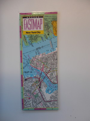 New York City - Gousha Fastmap, Land-Karte - Laminiert (Foliert - Kunstdruck)