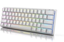 Durgod Venus HK White Mechanical Gaming Keyboard Gateron RGB Red Switch 61keys30