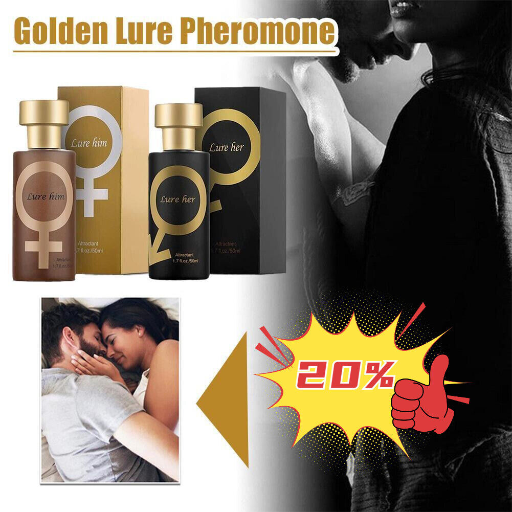Golden Lure Pheromone Perfume Spray Her Him Pheromones for Attract Women  Men🔥