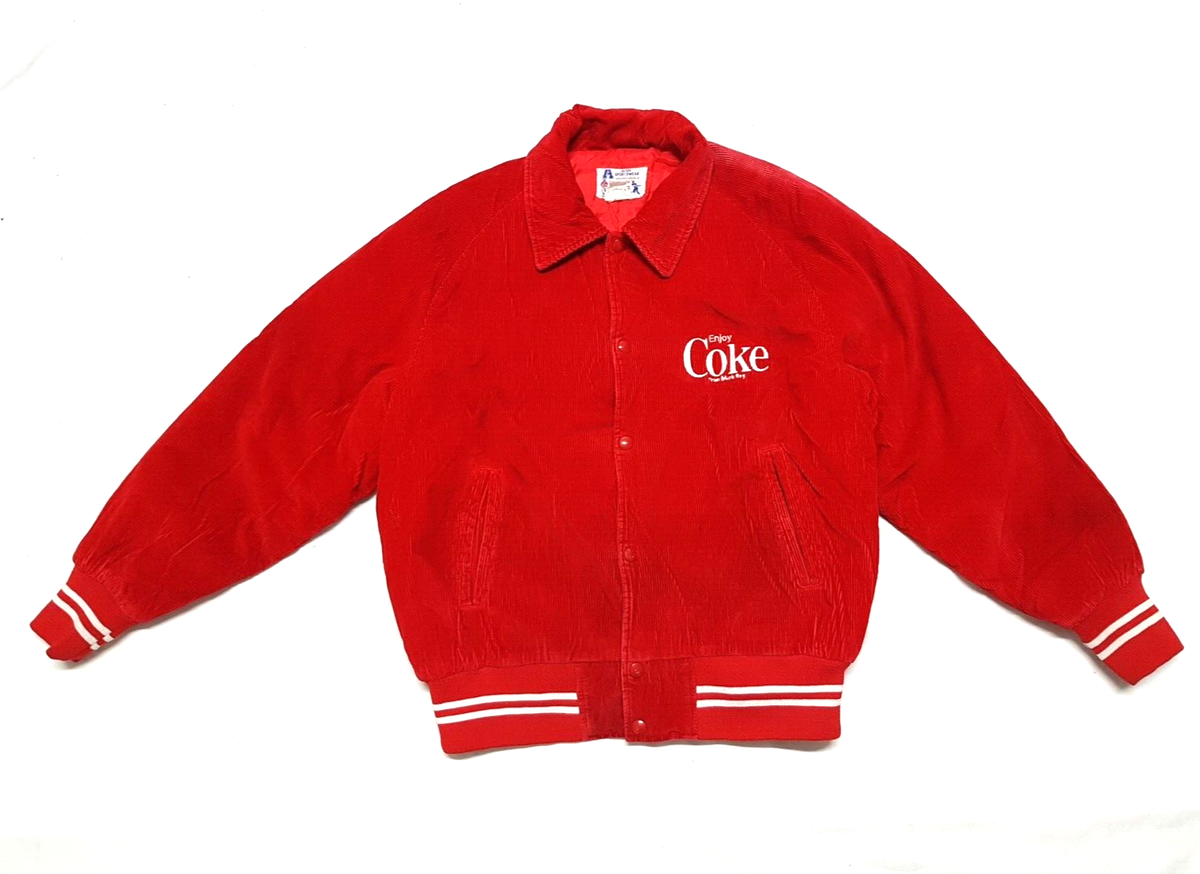 VINTAGE ENJOY COCA COLA EMBROIDERED CORDUROY AVON SPORTSWEAR