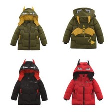 New Kids Boys Girl Keep Warm Hooded Jacket Toddler Winter Coat Parka Outerwear
