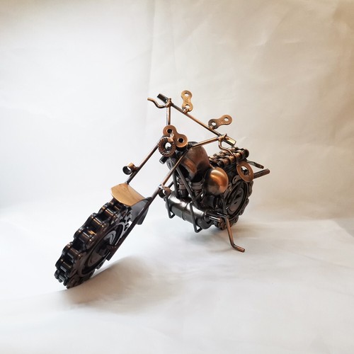 Handgefertigte Metall Motorrad Skulptur Motorrad Modell Rustikal Eisen Kunst Wohndeko - Bild 14 von 24