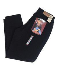 NOS 90s Lee Riders Misses Relaxed Tapered Leg Jet Black Jean 12 Petite NWT 1380