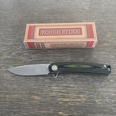 Rough Ryder RR2599. Green and Black Linerlock.
