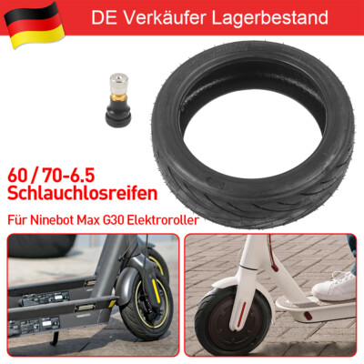 Reifen Gummi Für Ninebot Max G30/G30D Zubehör +Ventil E Scooter 10Zoll 60/70-6.5