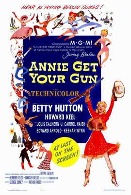 ANNIE GET YOUR GUN Movie POSTER 27x40 Betty Hutton Howard Keel Keenan Wynn Louis