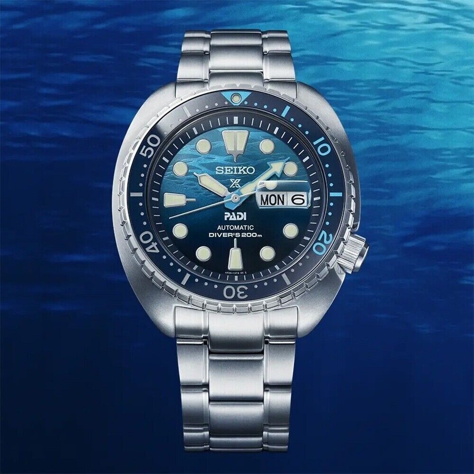 Seiko Srpk01 Padi Special Edition Blue Dial Automatic Watch 200 Meter