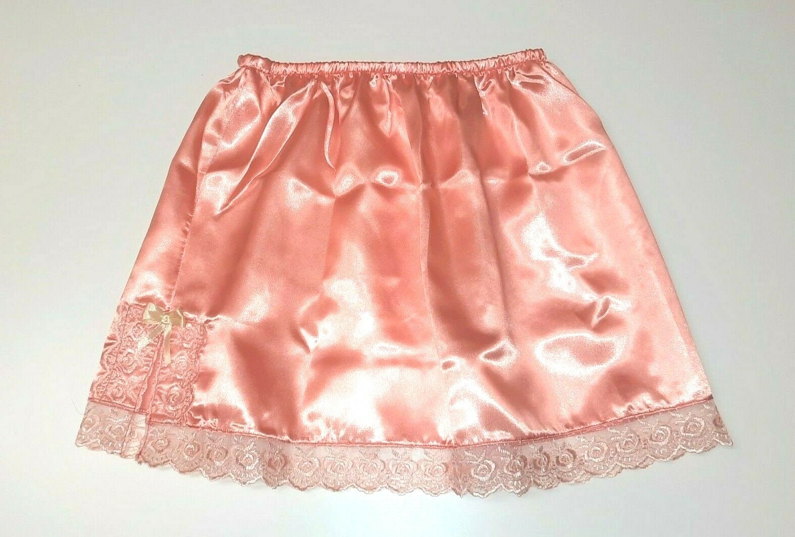 MINI SATIN HALF SLIPS UK SIZE 618 UNDERSKIRTS GLOSSY WAIST SLIP SISSY