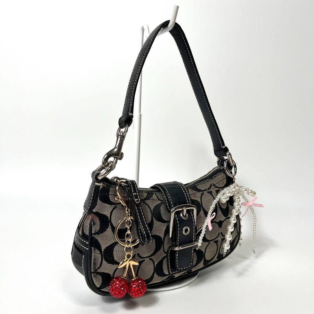 バッグ 00S coach signature Soho Hobo hand bag $235 free shipping 💌SOLD Y2K Coach Brown Mini Soho Shoulder