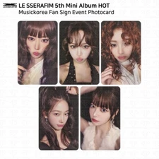 Le Sserafim 5th Mini Album HOT Musickorea Fan Sign Event Photocard KPOP K-POP