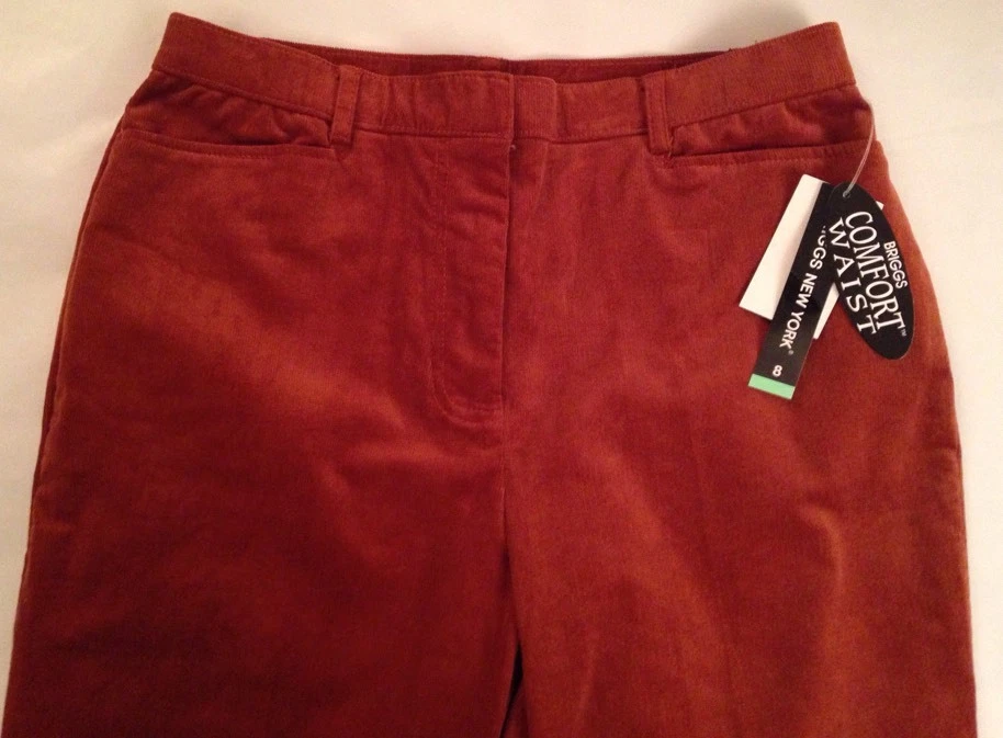 Briggs New York Comfort Waist Corduroy Jeans Pants Teracota Size 14 $48 NICE - Image 3 of 4