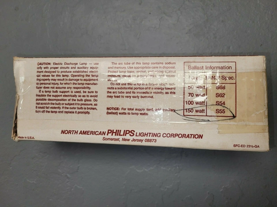 SylvaniaX4&PhillipsX1 HPS150/MED/RP150w Clear High Pressure Sodium HID Bulb S55 - Image 4 of 4