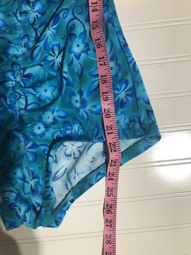 Maxine Teal/Turquoise One Piece Slimming Ruched Front Padded Swimsuit Women 10 - Picture 7 of 10