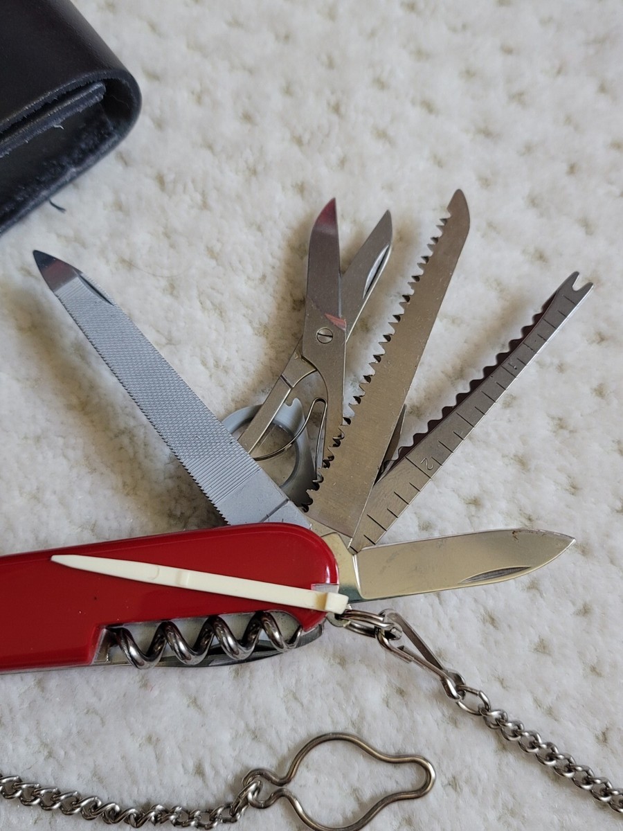 Victorinox Swiss Champ Wood Swiss Army Knife - 33 Function Multi-Tool With Walnut Handle