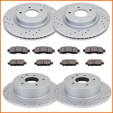 Fit 2013 2014 2015 2016 2017 Nissan Altima Front Rear Ceramic Rotors Brake Pads