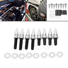 New Chrome Spike Rear Fender Strut Bolts For Harley 2012 2017 FLS Slim Softail