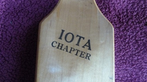 VINTAGE ALPHA CHI OMEGA IOTA CHAPTER MAPLE PLEDGE PADDLE - 第 6/6 張圖片