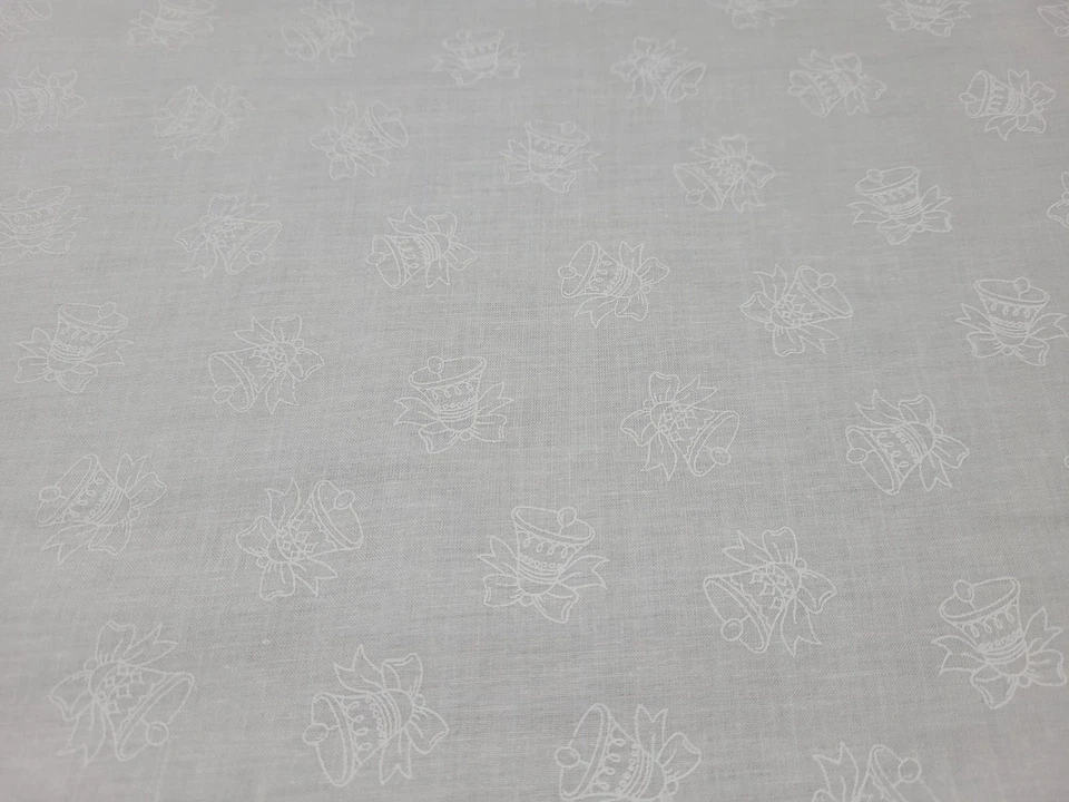 Lot of 5 FQ's P&B Ramblings Holiday Christmas White on White Print Blender - Image 4 of 4