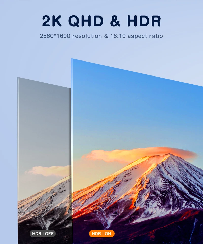 Portable Monitor 16" 2K QHD Type C Display 2560*1600 Second Extended Screen VESA - Image 4 of 4