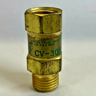 #ad BRASS BACK PRESSURE CHECK VALVE CV 30R $15.00