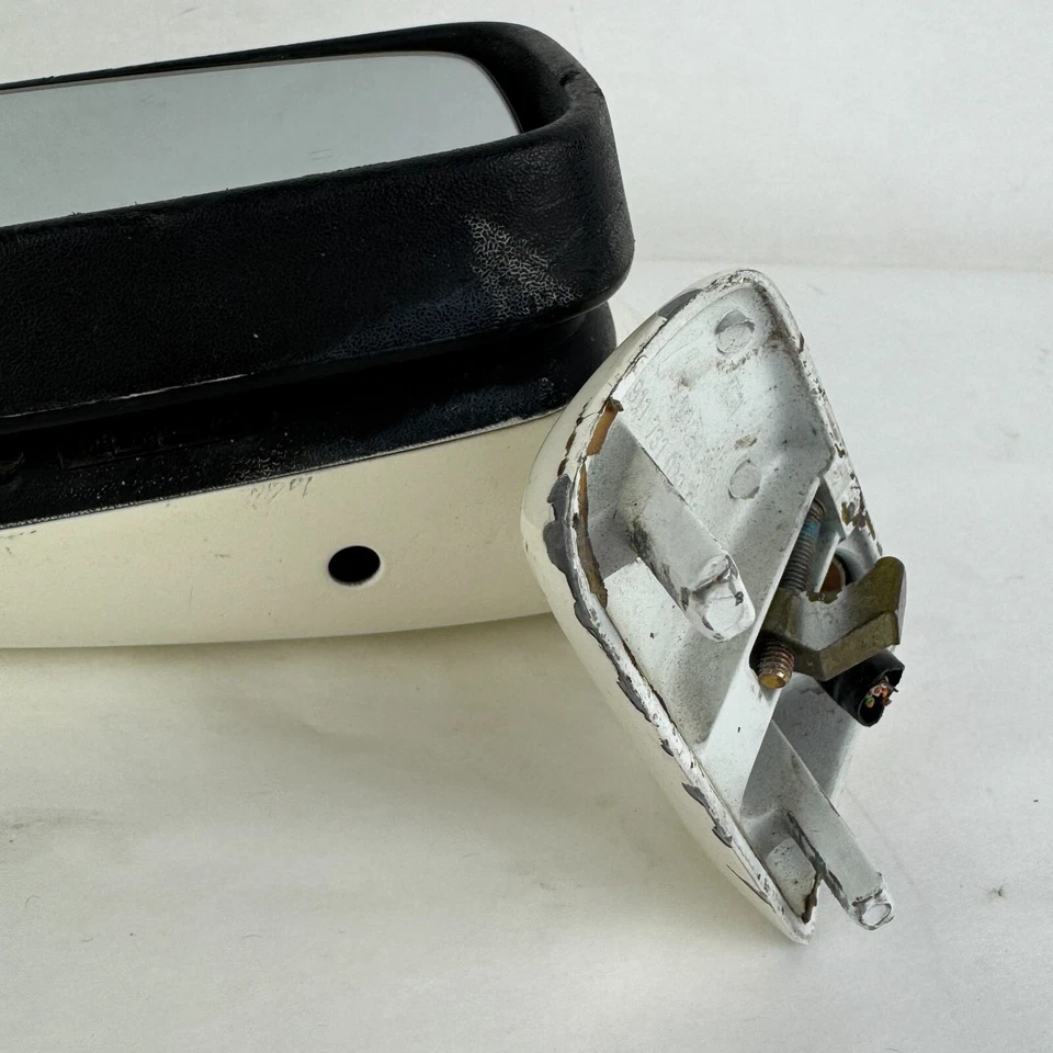 Porsche 911 964 928 944 1978-1989 conjunto de espejos retrovisores con bandera lateral izquierdo del conductor blanco Foto 3 de 4