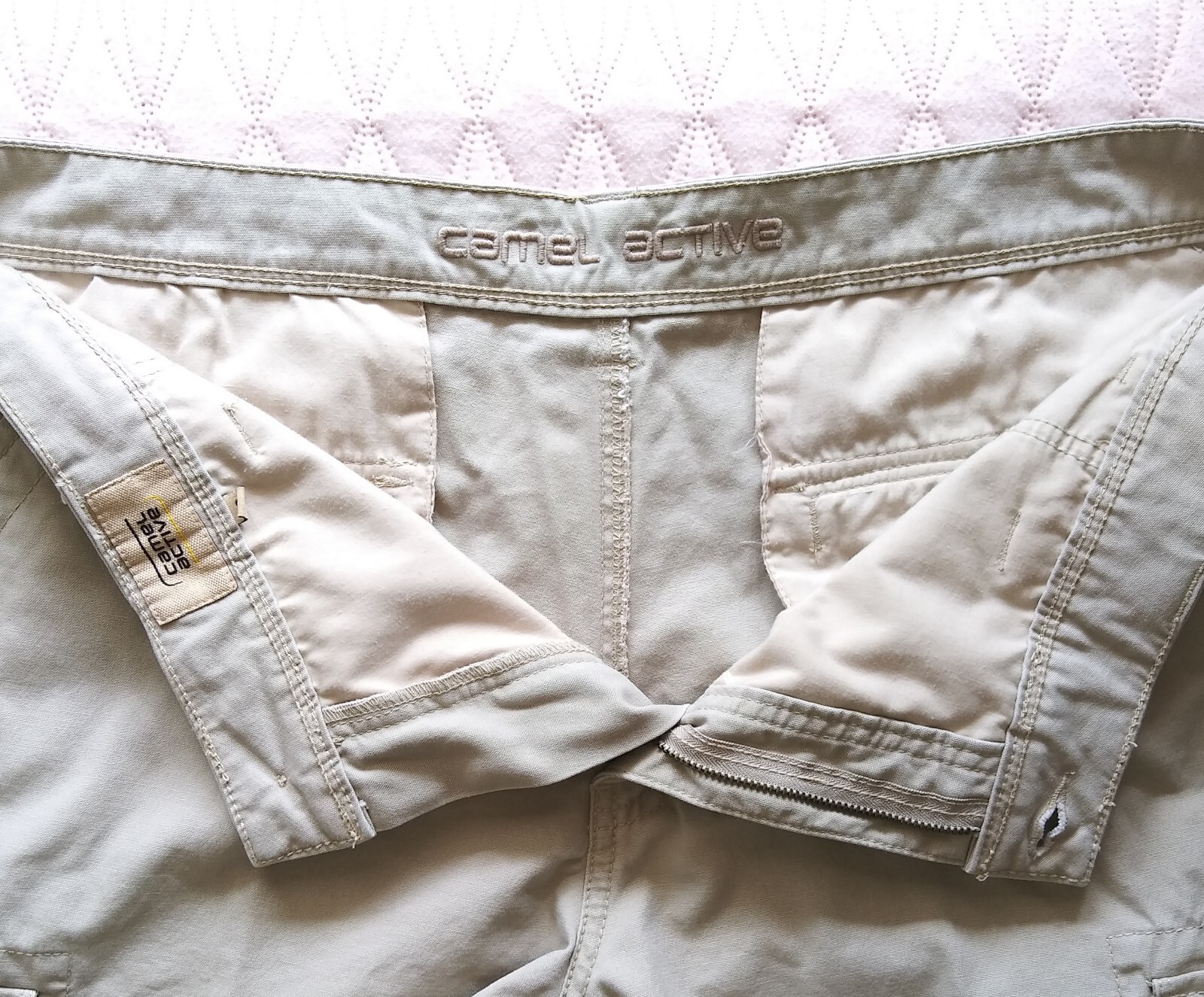 Camel Active Cargo Shorts Men's 38 Tan Khaki Beige Reinforced Seams 12" Inseam image 10
