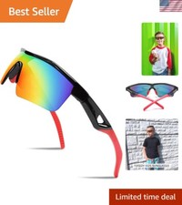 Unisex Kids Sports Sunglasses - Polarized UV400 Protection for Active Youth