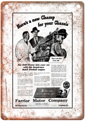 #ad Old For The 1947 Buick With The Fireball Ad Retro Look Metal Sign A11062 $23.76