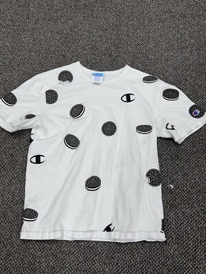 Champion Oreo Shirt Men's Size Medium White Cookies Snack Tee Oreo