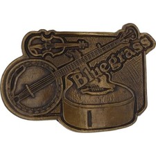 Bluegrass Country Western Band Folk Music Cowboy 1980s NOS Vintage Belt Buckle