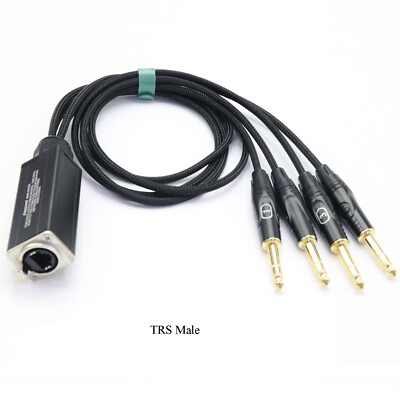 4 Channel 1/4'' TRS Audio to Multi Over RJ45 Ethercon Network Extender Cable