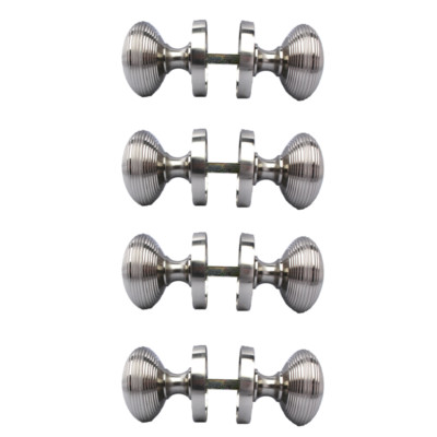 Satin Nickel Runde Türklinken - Schilf Innengriffe für Einsteckschlösser