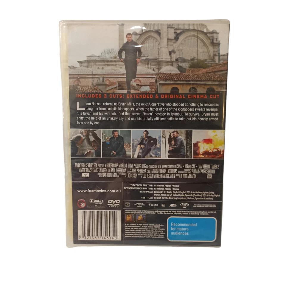 Taken 2 Extended DVD Action Adventure Crime Kidnapping Region 4 Brand New - Image 2 of 4
