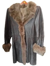 REILLY OLMES GORGEOUS 100% SHEARLING SHEEPSKIN COAT Small CELTIC VIKING