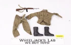GI Joe Army Fatigue Shirt Pants Rifle Boots 1964 Vintage Hasbro 12" Accessory