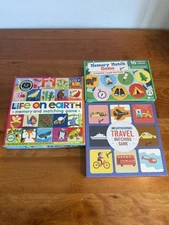 Set of 3 excellent, complete Memory Match Games: Camping, Travel, Life on Earth